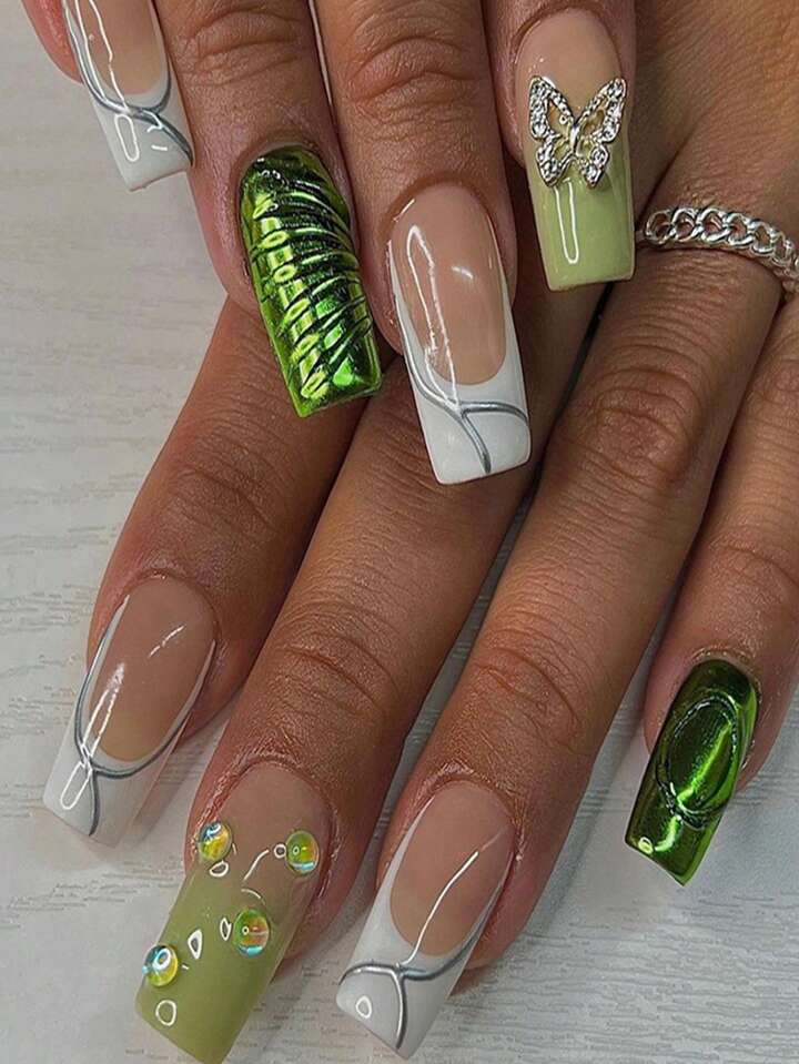 Tendenza Unghie Fairycore: Manicure Green